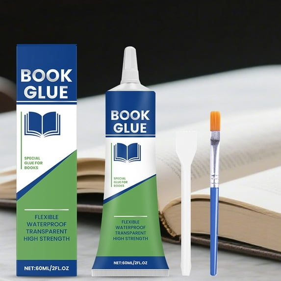 Professional Book Glue, 60ml Book Adhesive, Flexible Paper Glue, Binding Glue Adhesive for Bookbinding and Book Repair, Book Nook, Framing, Collages, Paper Art and Crafts