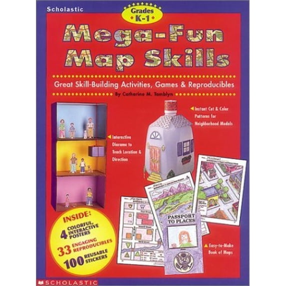 Pre-Owned Mega-Fun Map Skills: Grades K-1 Paperback