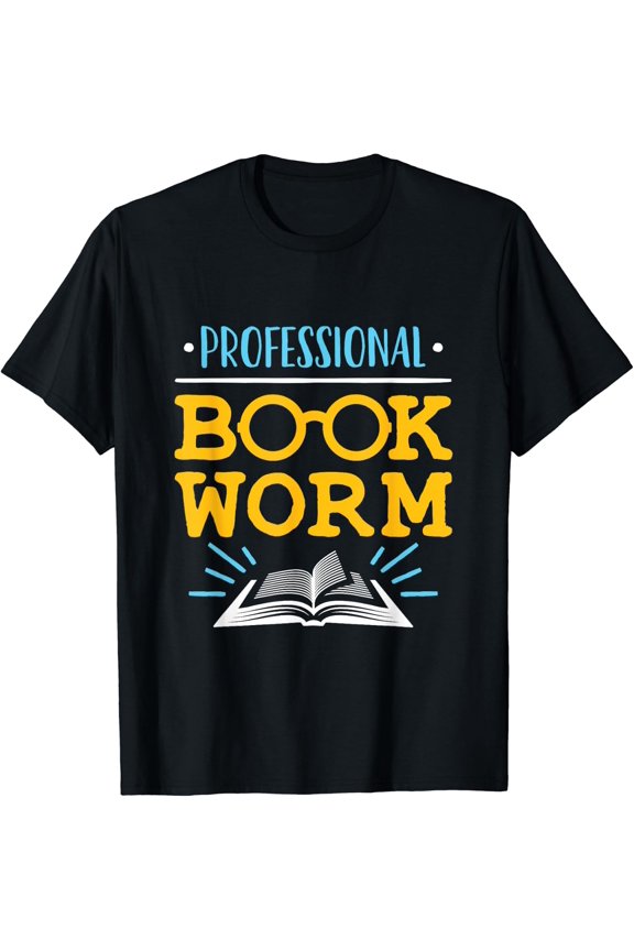 Professional Bookworm Avid Literary Reader T-Shirt Size S-5XL