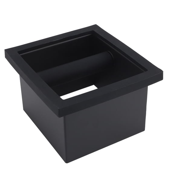 Professional Bottomless Coffee Knock Box, 5.91" x 5.39" x 4.33" Embedded Rectangle Steel Espresso Dump Bin for Home Kitchen & Coffee Shop