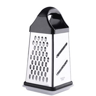 Tasty Stainless Steel Box Grater with Storage Container, Red