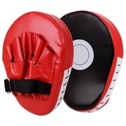 Professional Boxing Hand Target, Premium PU Leather Curved Punching Mitt for Muay Thai, Sanda, and Martial Arts Training, Red