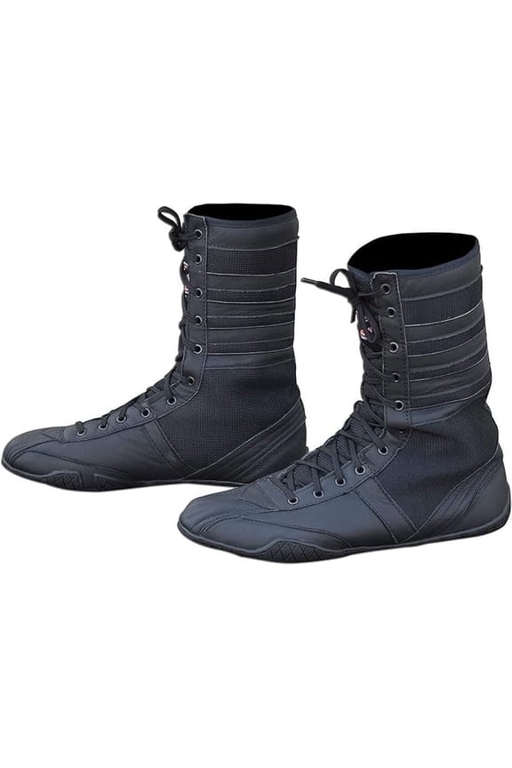 Professional Boxing Shoes Breathable Wrestling Shoes, Training Shoe for Adult & Youth Men Women Non Slip Rubber Sole Lightweight Boots (Black, 9)