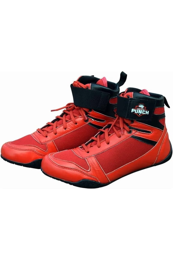 Professional Boxing Shoes Breathable Wrestling Shoes, Training Shoe for Adult & Youth Men Women Non Slip Rubber Sole Lightweight Boots (Red 11)