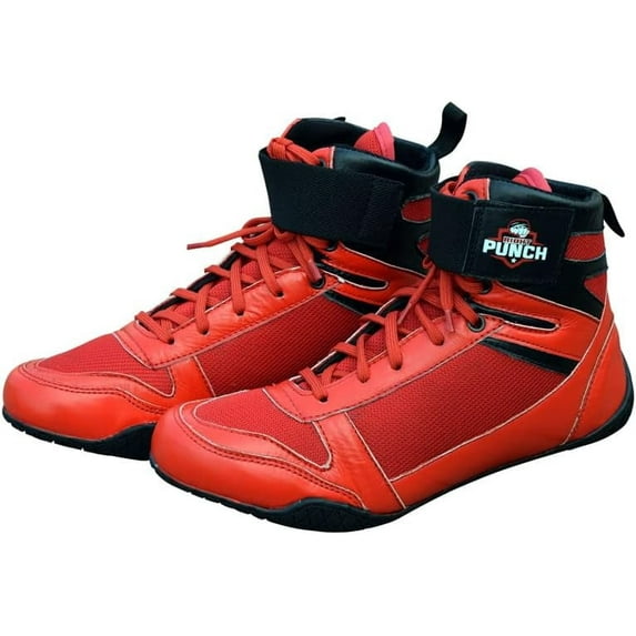 Professional Boxing Shoes Breathable Wrestling Shoes, Training Shoe for Adult & Youth Men Women Non Slip Rubber Sole Lightweight Boots (Red 12)