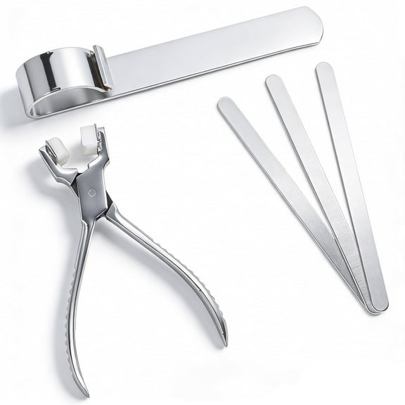 Professional Bracelet Bending Tool and Jig 5-Piece Metal Forming Kit with Practice Blanks for DIY Bangle Cuff Jewelry Making