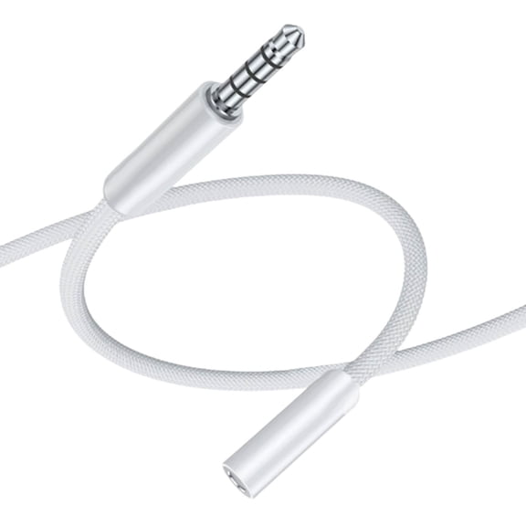 Professional Braided 3.5mm TRRS Male To 3.5mm Female Sound Cable Compatible for Phones And Laptops