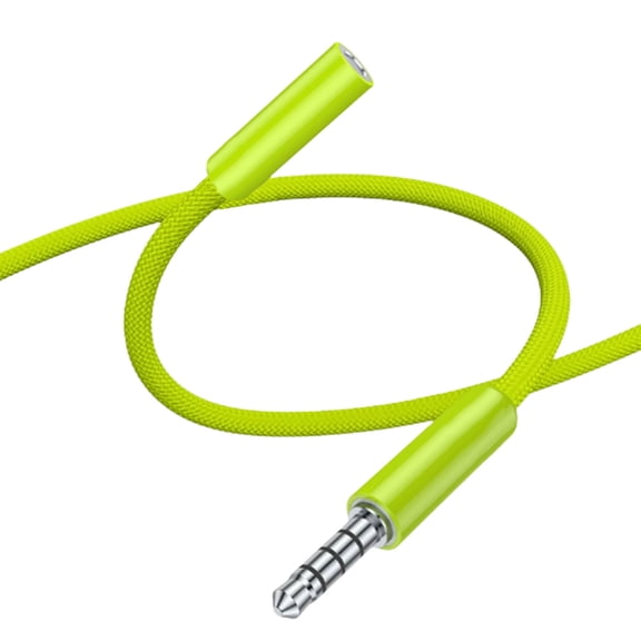 Professional Braided 3.5mm TRRS Male To 3.5mm Female Sound Cable Compatible for Phones And Laptops