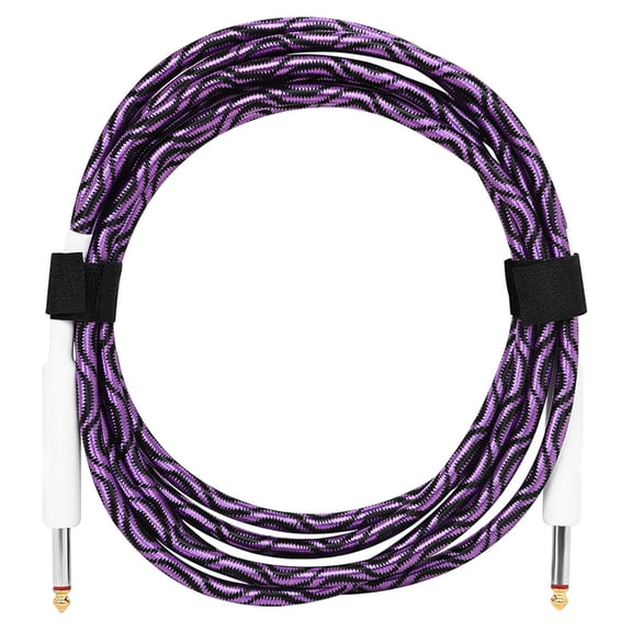 Professional Braided Shielded Guitar Cable 6.35mm Male to Male Connection Cable