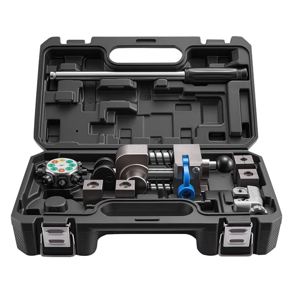 Professional Brake Line Flaring Tool Kit, 45 Double Bubble Flare Set for 3/16" 1/4" 5/16" 3/8" Tubing
