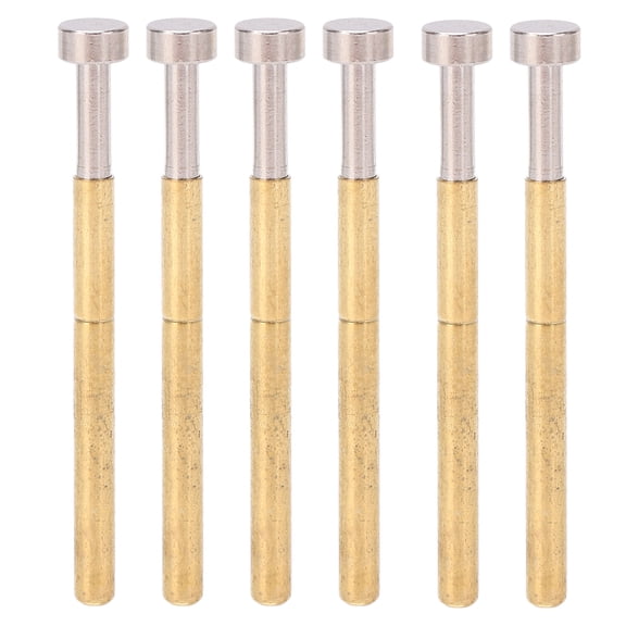 Professional Brass Pogo Pin Flat Head Spring Test Probe (0.1 in / 2.36 mm Tube Diameter, 1.3 in / 34 mm Length) High Precision PCB Testing Probe Pins Set