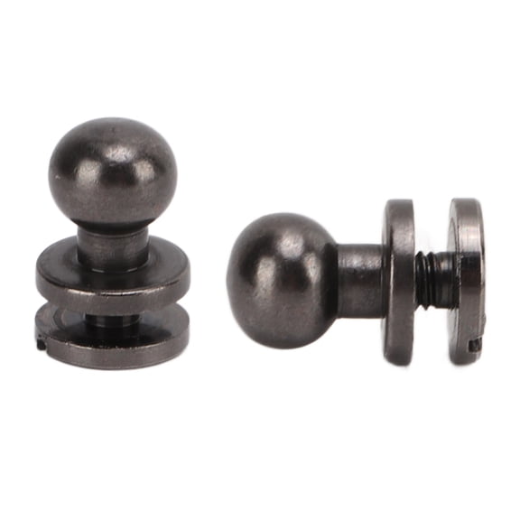 Professional Brass Rivets 8x7mm Rust Resistant Round Head Screws Stud Fasteners DIY Hardware Accessories for Bags Purses Belts and Leathercraft, 20 Sets Pack