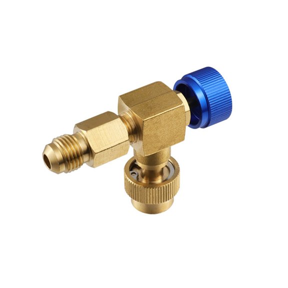 Professional Brass Safety Valves For Refrigerants Charging Leakproof HVAC Tool