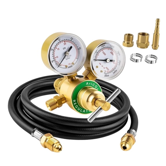 Professional Brasses Gas Pressure Gauge Controller For Argon Carbon Dioxide Use