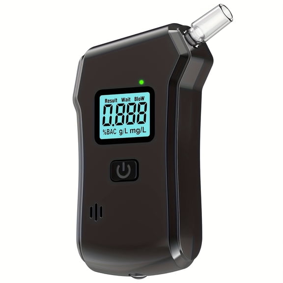 Professional Breathalyzer, High Accuracy Portable Alcohol Detector for Home Use, LCD Digital Display, AAA Battery Powered, Durable ABS Housing