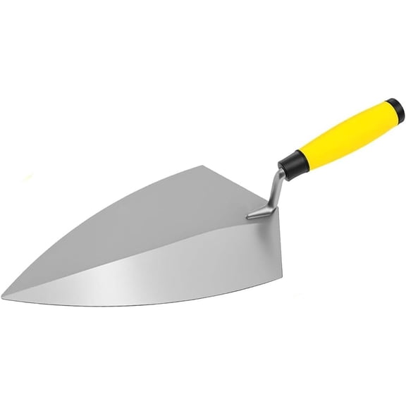 Professional Brick Laying Mud Scraper High-Hardness Steel 11x5.8 Inch Blade Precision Ground Masonry Trowel