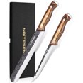 thumbnail image 1 of Professional Brisket Carving Knife Set for Men, Grilling Knives, Hand Forged Super Sharp Butcher Slicing Boning Meat Turkey Cutting Home Kitchen BBQ, 1 of 1