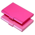 thumbnail image 1 of Professional Business Card Holder Aluminum Pocket Credit Card Case, Rose Red, Pink 2 Pack, 1 of 6