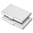 thumbnail image 1 of Professional Business Card Holder Aluminum Pocket Credit Card Case, Silver 2 Pack, 1 of 5