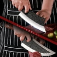 thumbnail image 1 of Professional Butcher Knife Set 3Pcs High Carbon Steel Hand Forged Serbian Cleaver Chef Knife with Ergonomic Rosewood Handles for Kitchen Outdoor Cooking, 1 of 6
