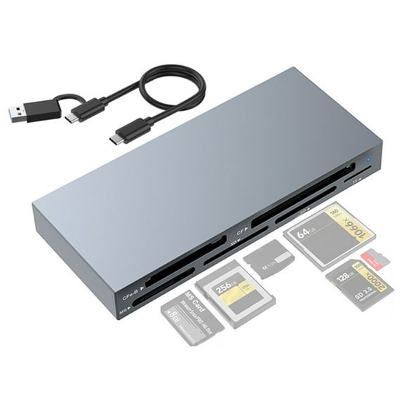 Professional CFexpress Type B/SD/TF Card Reader High-Speed Data Transfer Plug and Play for Phones