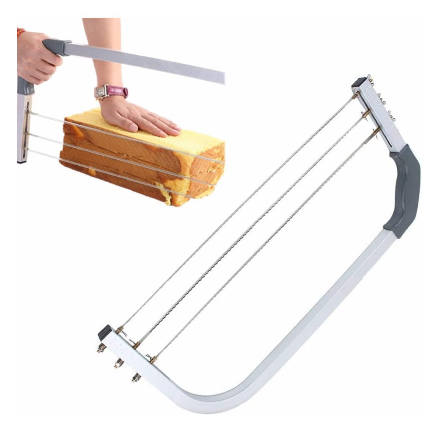 Professional Cake Cutter Slicer Leveler, 3 Wire Stainless Steel Cake