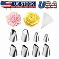thumbnail image 1 of Professional Cake Decorating Kit - 8 Rose Tips & 10 Disposable Piping Bags, 1 of 6