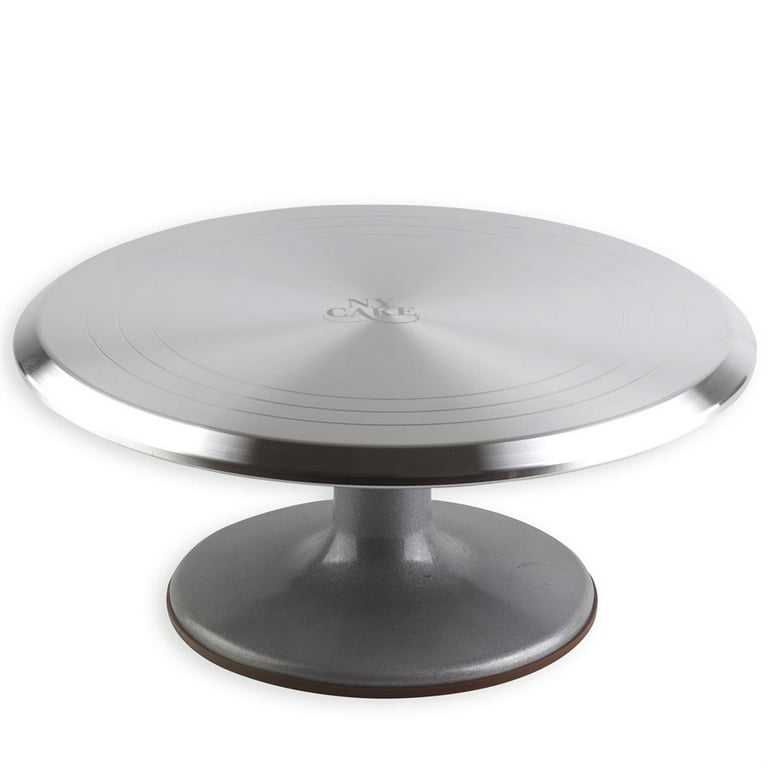 Turntable,Cake Stand, Stainless Steel Smooth Rotating Turntable
