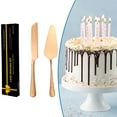 thumbnail image 1 of Professional Cake & Pie Server Set - 100% Stainless Steel - Set Includes Cutting Spatula and Serving Knife - Perfect for Serving Cake, Pie, Pizza, Dessert, Lasagna, and More, 1 of 6