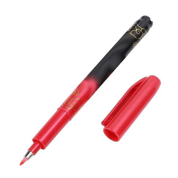 Professional Calligraphy Brush Pen with Rich Red Ink Soft Tip Fine Line Portable Hand Lettering Marker for Beginners and Artists Sketching Journaling Smooth Writing Drawing, 5.91 Inches / 15.0 cm