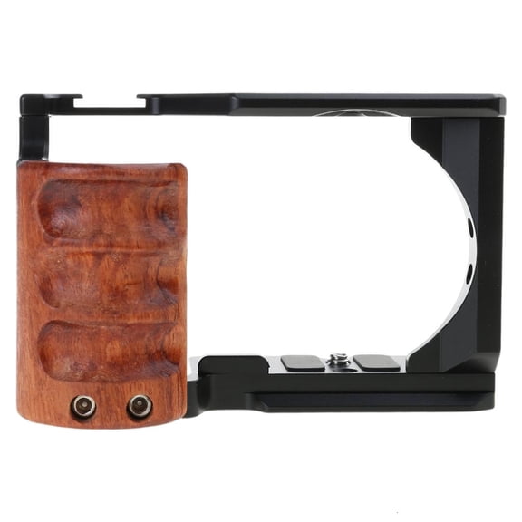 Professional Camera Wood Handle Metal Camera Cage for Song zve10 Rabbit Rigs with Rubber Protections Pad