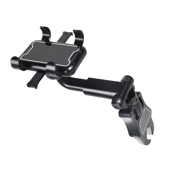 LEORX Car Phone Holder for Rearview Mirror Black Adjustable Rotating Cell Phone Mount