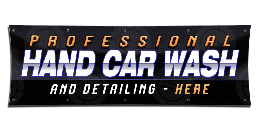 Professional Car Wash and Detailing Here! Banner (3ft X 9ft) Open Sign ...