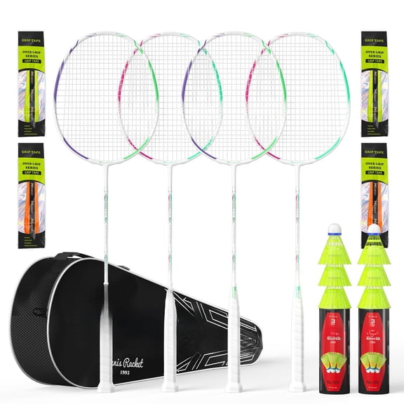 Professional Carbon Fiber Badminton Rackets Racquet For Backyards Gym