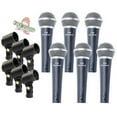 thumbnail image 1 of Professional Cardioid Dynamic Microphones & Clips (6 Pack) by Fat Toad Vocal Handheld, Unidirectional Mic Singing Microphone Designed for Music Stage Performances & Studio Recording or DJ Karaoke, 1 of 12