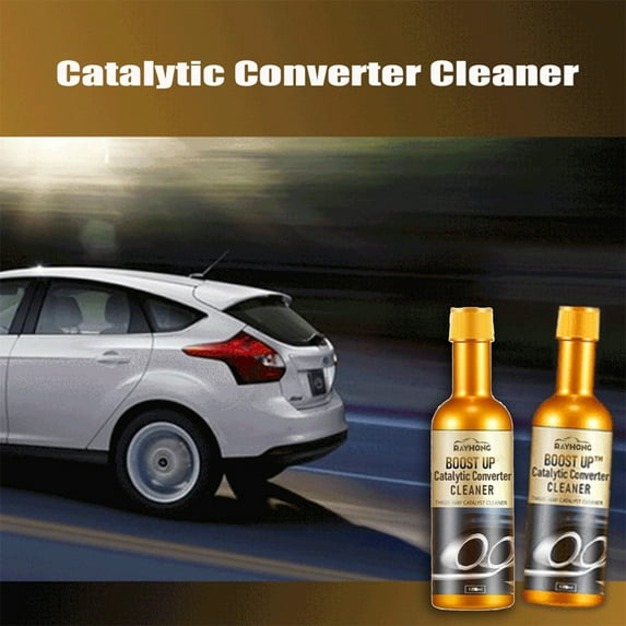 Professional Catalytic Converter Cleaner and Engine Booster Cleaner - Fuel System Treatment for O2 Sensor, Throttle, and Carbon Deposit Removal - 2 Bottles (120ml × 2)