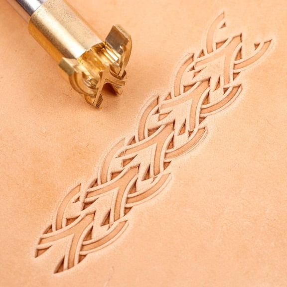 Professional Celtic Style Leather Embosser, Metal Crafting Stamp Pattern Maker for Border Designs & DIY Art