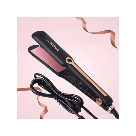 Professional Ceramic Hair Straightener with Adjustable Temperature, Fast Heating Flat Iron for All Hair Types, Salon-Quality Styling Tool with Anti-Frizz Ceramic Plates, White