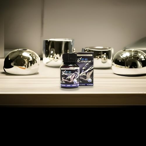 Professional Ceramic and Surface Chrome Mirror Effect and Metalizer Solution 50cc, Liquid Chrome Paint, Silver Mirror Paint for Metal, Covers 2 Square Meters$$Art & Craft