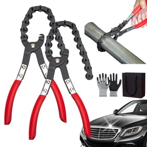 Professional Chain-Style Exhaust & Pipe Cutter 3/4" to 3-1/4" (19mm-76mm) Capacity for Exhaust Systems, Copper, PVC, Iron, and Aluminum, Multi-Wheel Chain Pipe Cutter for Auto Repair(2Sets)