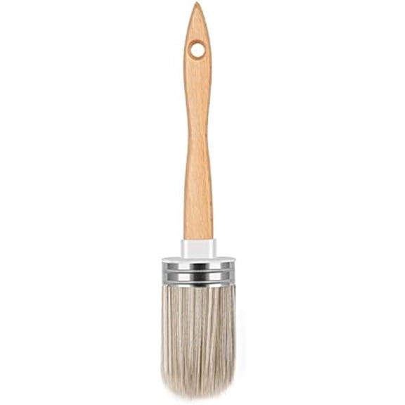 Professional Chalk and Milk Painting & Wax Brush for Furniture, DIY Painting Soft Round Brush, Stencils Brush, Large Oval Brush, Easy Cleaning1