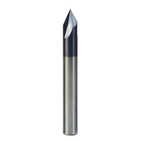 Professional Chamfer End Mill Tungsten Steel V Groove Router Bit 60 Degree 3 Flutes Fitting for CNC Carving & Chamfering