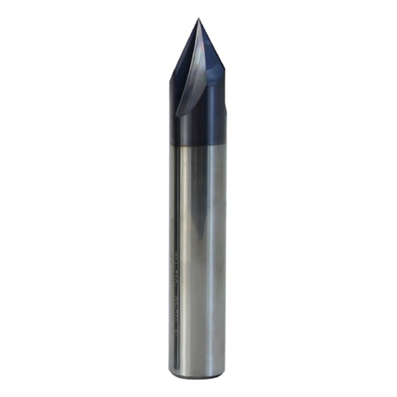 Professional Chamfer End Mill Tungsten Steel V Groove Router Bit 60 Degree 3 Flutes Fitting for CNC Carving & Chamfering