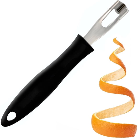 Professional Channel Knife & Citrus Zester - Stainless Steel Garnishing Tool for Lemon, Orange, Lime - Ergonomic Handle, Ultra-Sharp Blades (Dishwasher Safe)