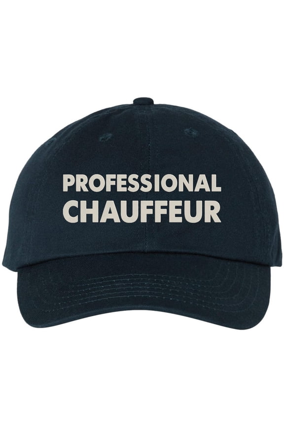Professional Chauffeur Embroidered Baseball Cap Chauffeur Driver Taxi Transportation Adjustable Dad Hat (NavyBlue)