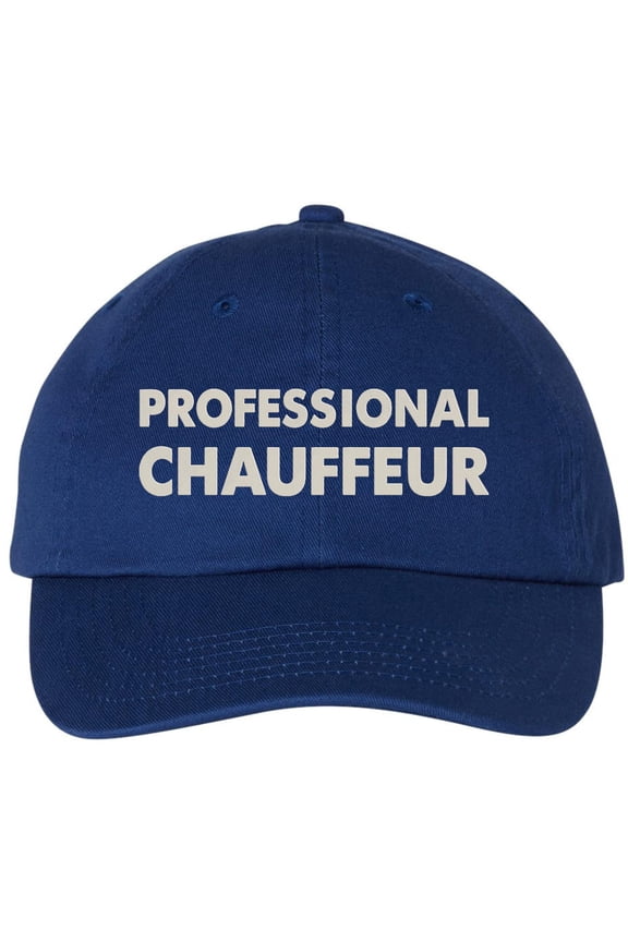 Professional Chauffeur Embroidered Baseball Cap Chauffeur Driver Taxi Transportation Adjustable Dad Hat (RoyalBlue)