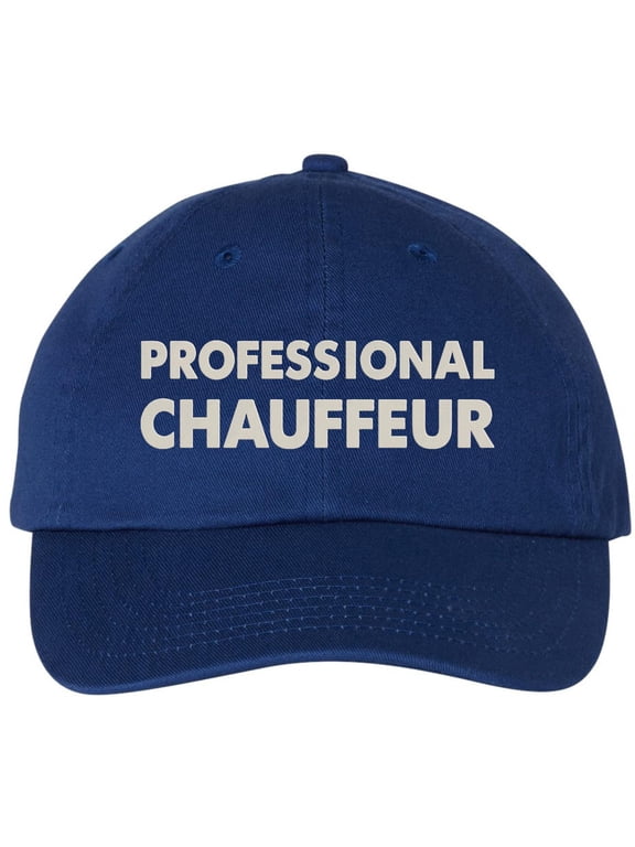Professional Chauffeur Embroidered Baseball Cap Chauffeur Driver Taxi Transportation Adjustable Dad Hat (RoyalBlue)