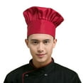 thumbnail image 1 of Professional Chef Hat Adult Adjustable Elastic Baker Kitchen Cooking Chef Cap, 1 of 8