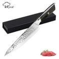 thumbnail image 1 of Professional Chef Knife, 8 Inch High Carbon Stainless Steel Sharp Kitchen Knives with Ergonomic Handle, Full Tang Chopping Meat Slicer for Family & Restaurant (Irregular Hammered Pattern), 1 of 7