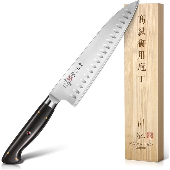 Professional Chef Knife 9.5 Handcrafted Japanese Chef Knife for Efficient Kitchen Japan High Carbon Alloy Steel Gyuto Knife with Hollow Blade Premium Rosewood Handle Cooking Gift for Men Women